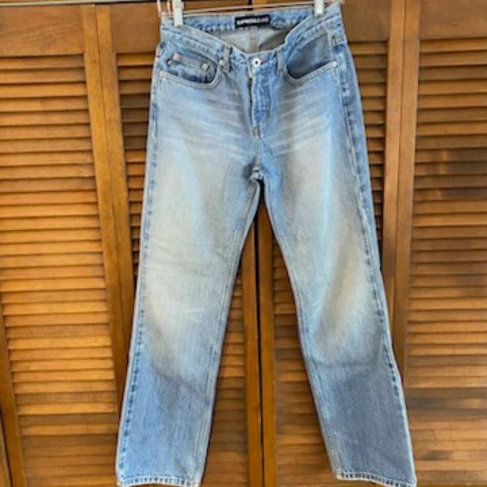 Express Jeans Low Rise Boot Cut Womens Size 5/6 R Light Wash